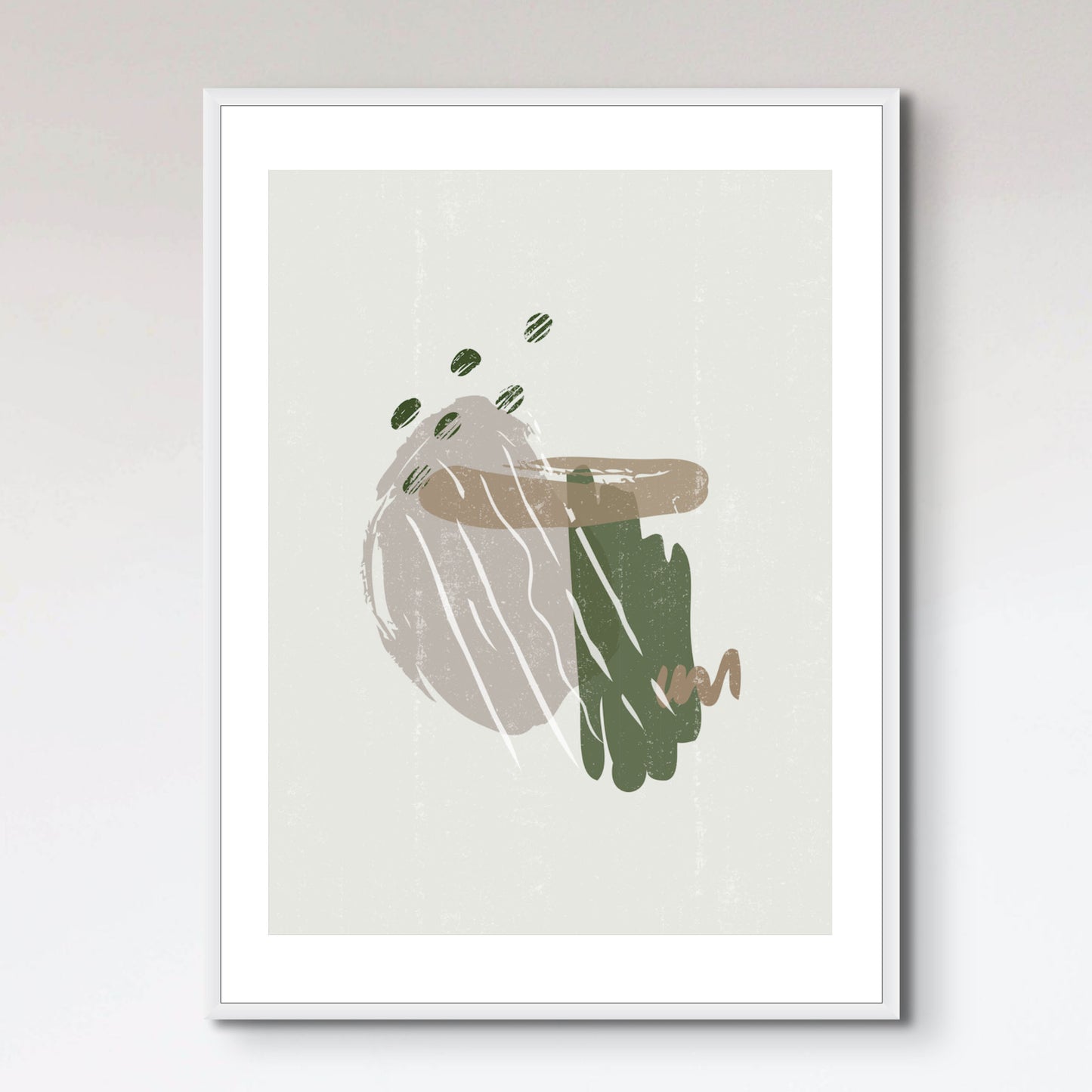 Abstract vintage print boho minimalist wall art