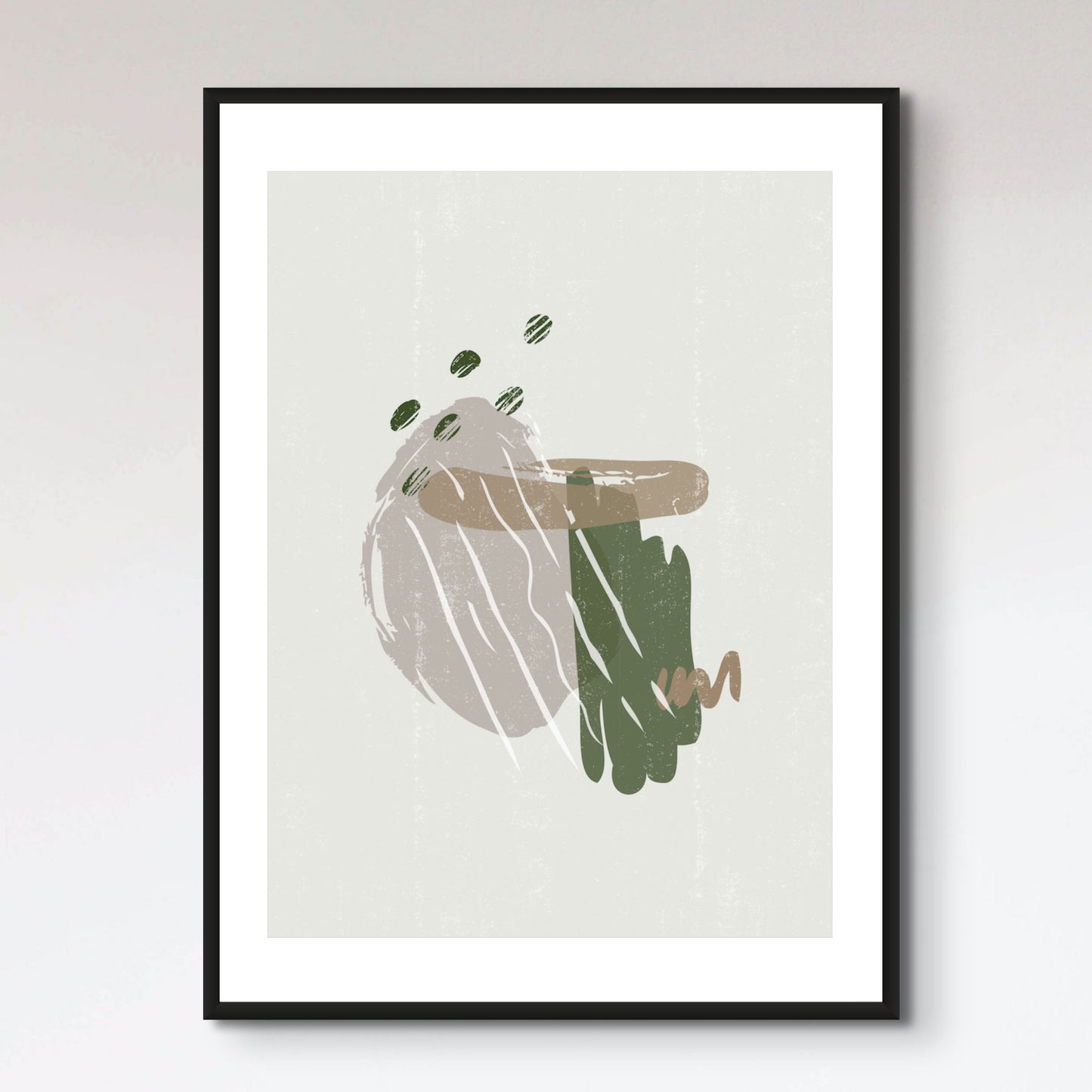 Abstract vintage print boho minimalist wall art