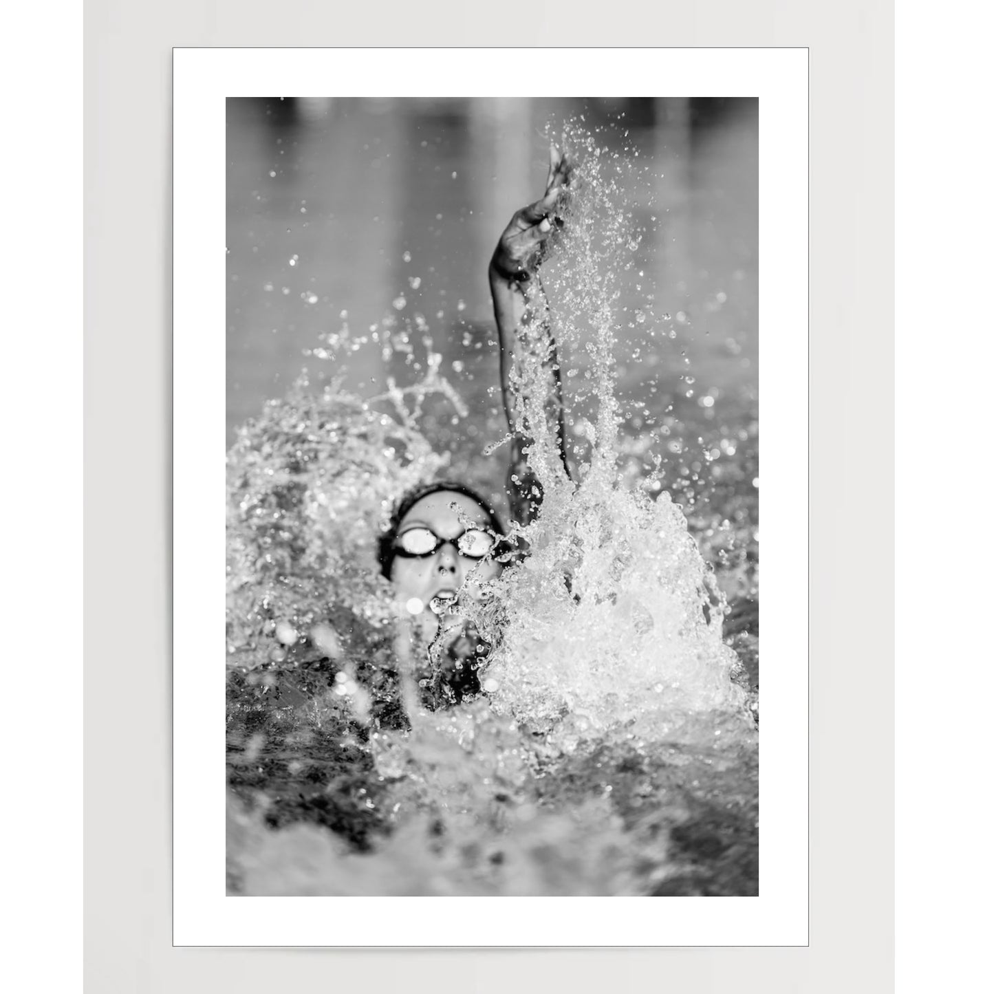 Woman Swimming In Pool