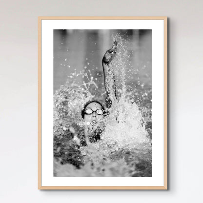 Woman Swimming In Pool