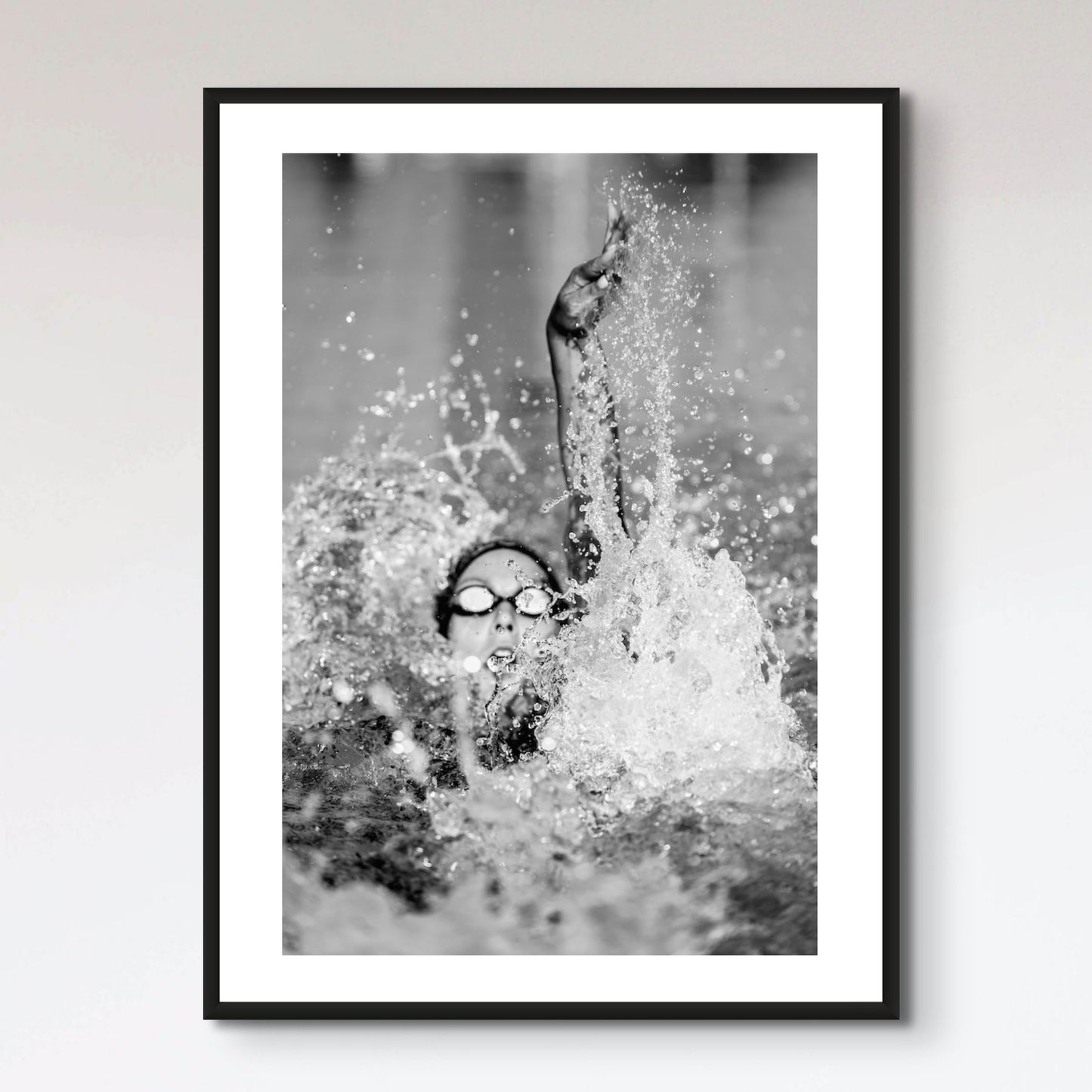 Woman Swimming In Pool