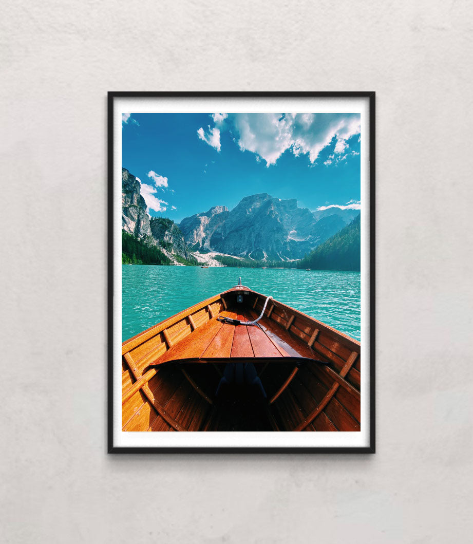 View of Braies Lake from Boat