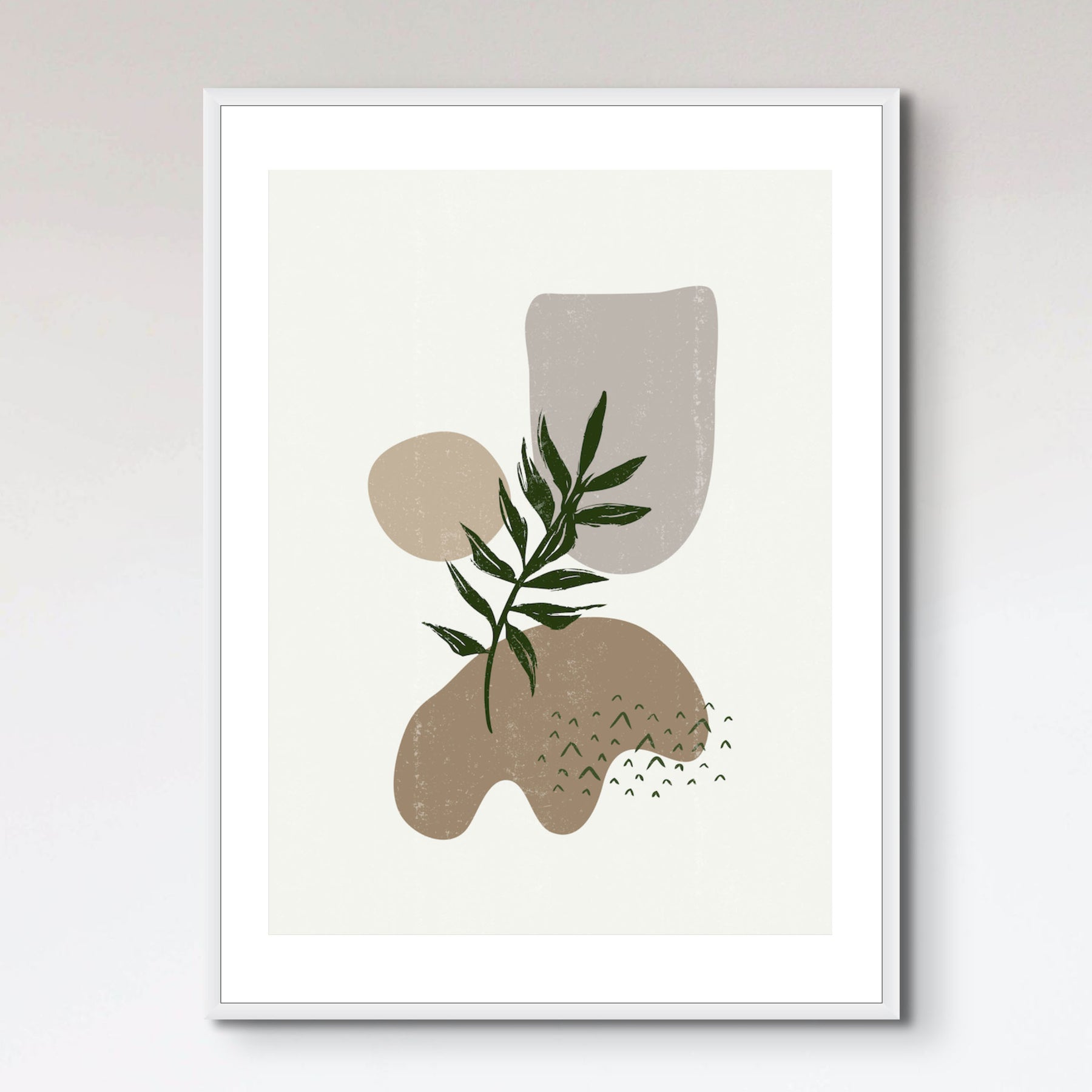 Botanical vintage print boho minimalist wall art
