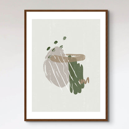 Abstract vintage print boho minimalist wall art