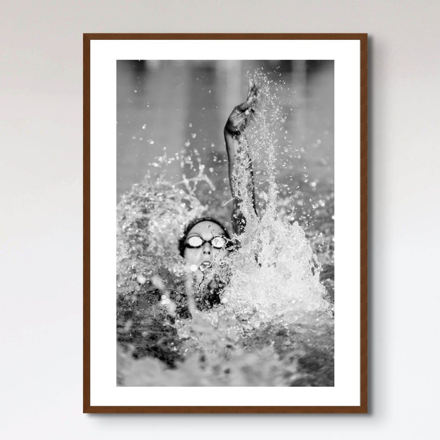 Woman Swimming In Pool