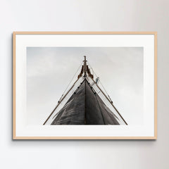 Bow of a wooden sail boat
