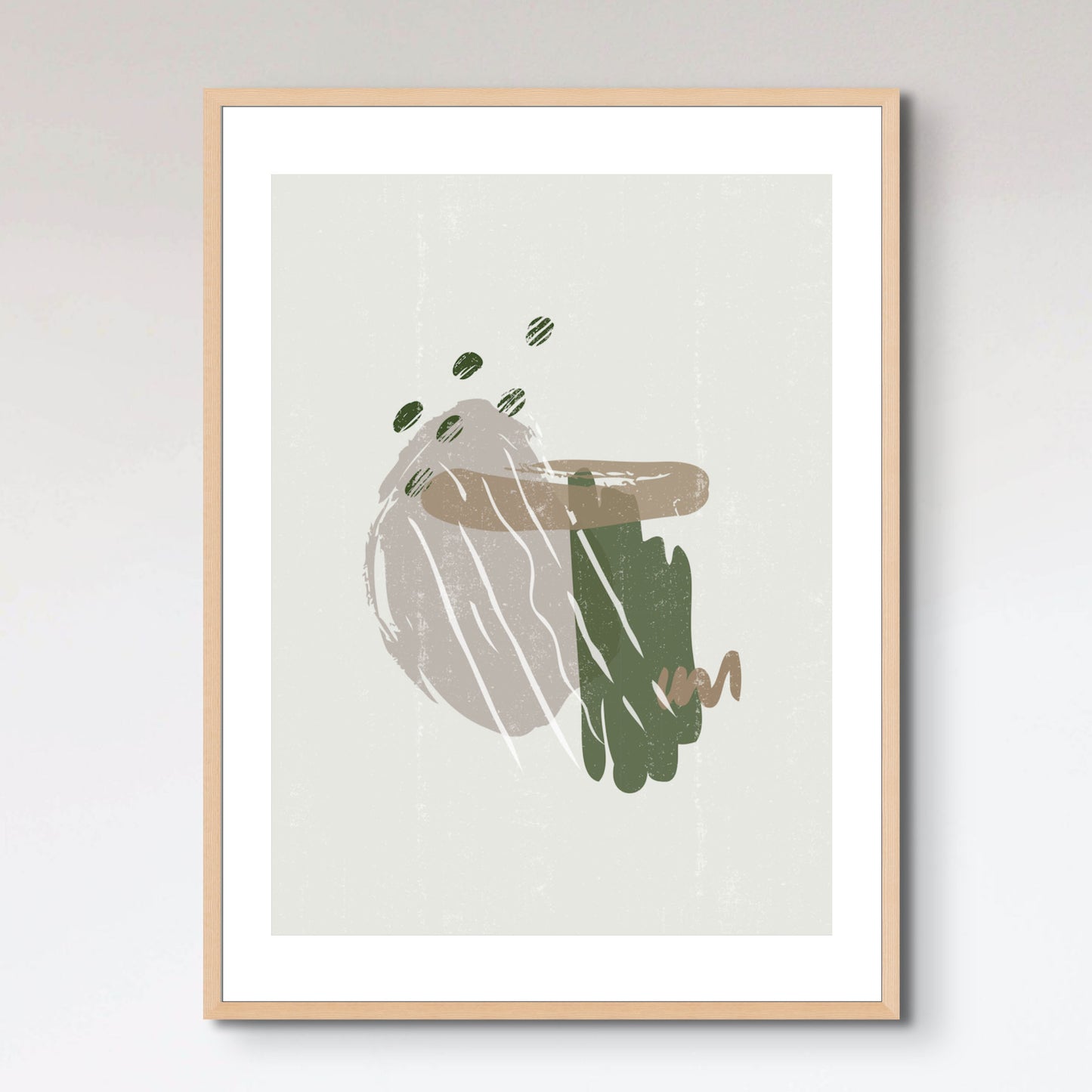 Abstract vintage print boho minimalist wall art