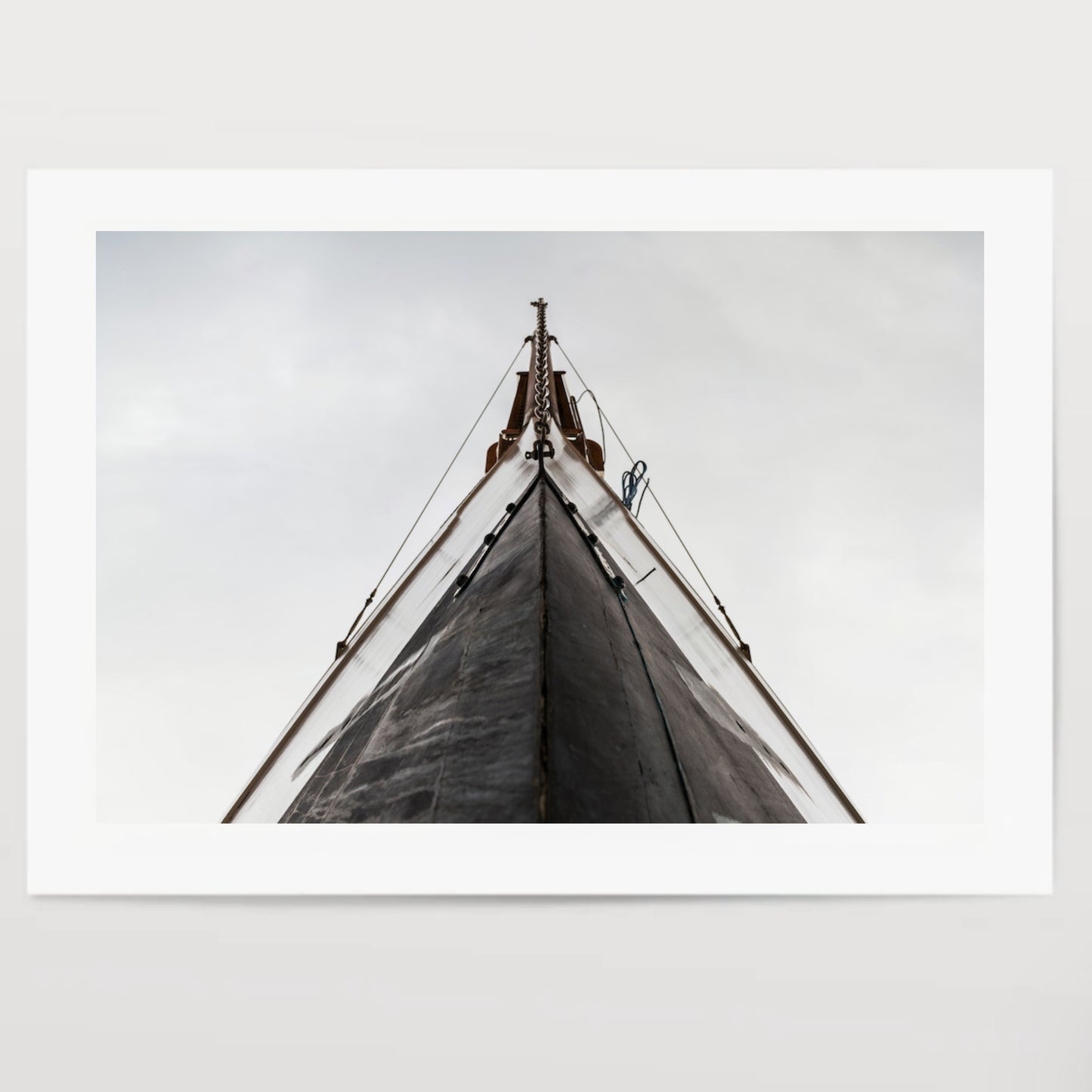 Bow of a wooden sail boat