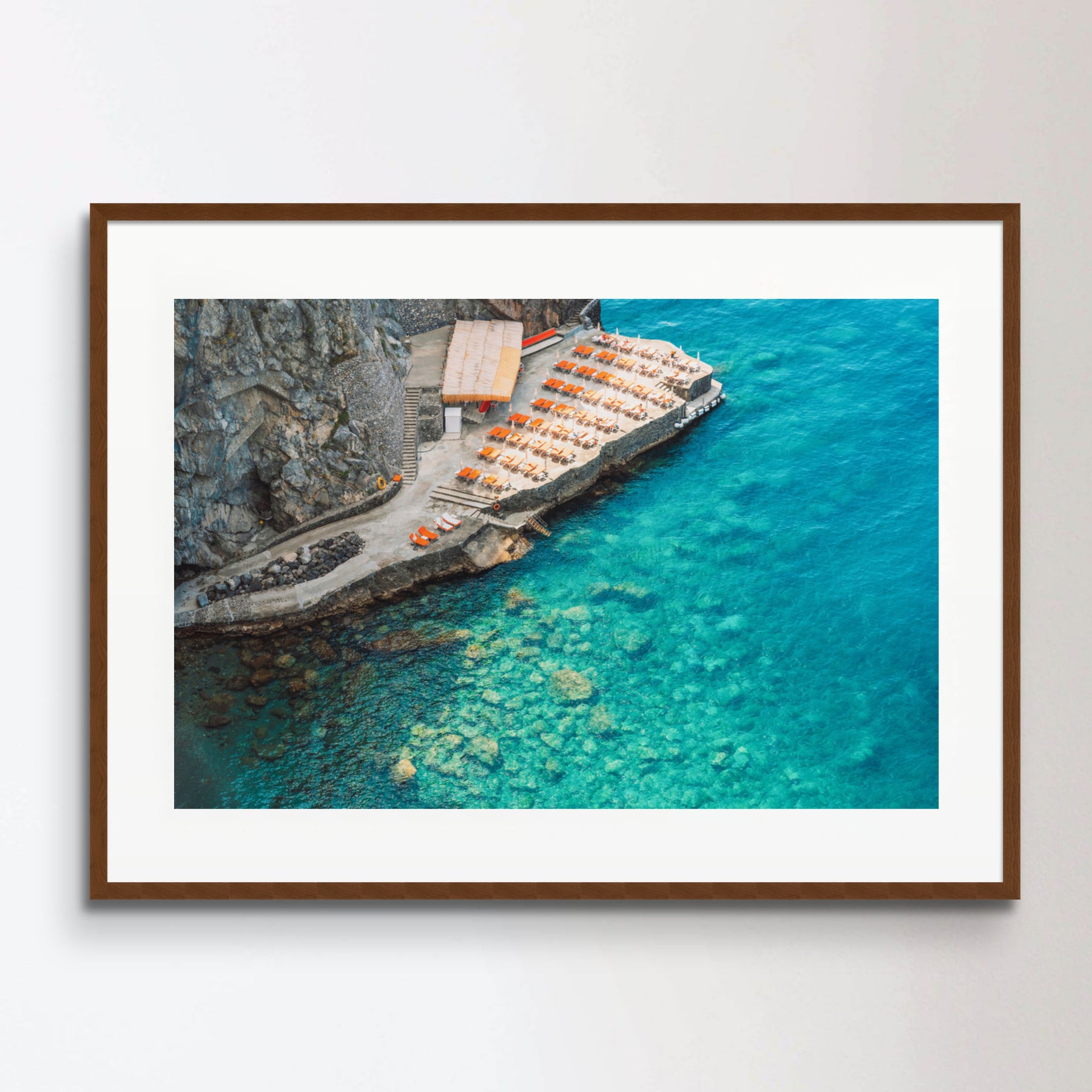Positano Beach on the Amalfi Coast in Italy.