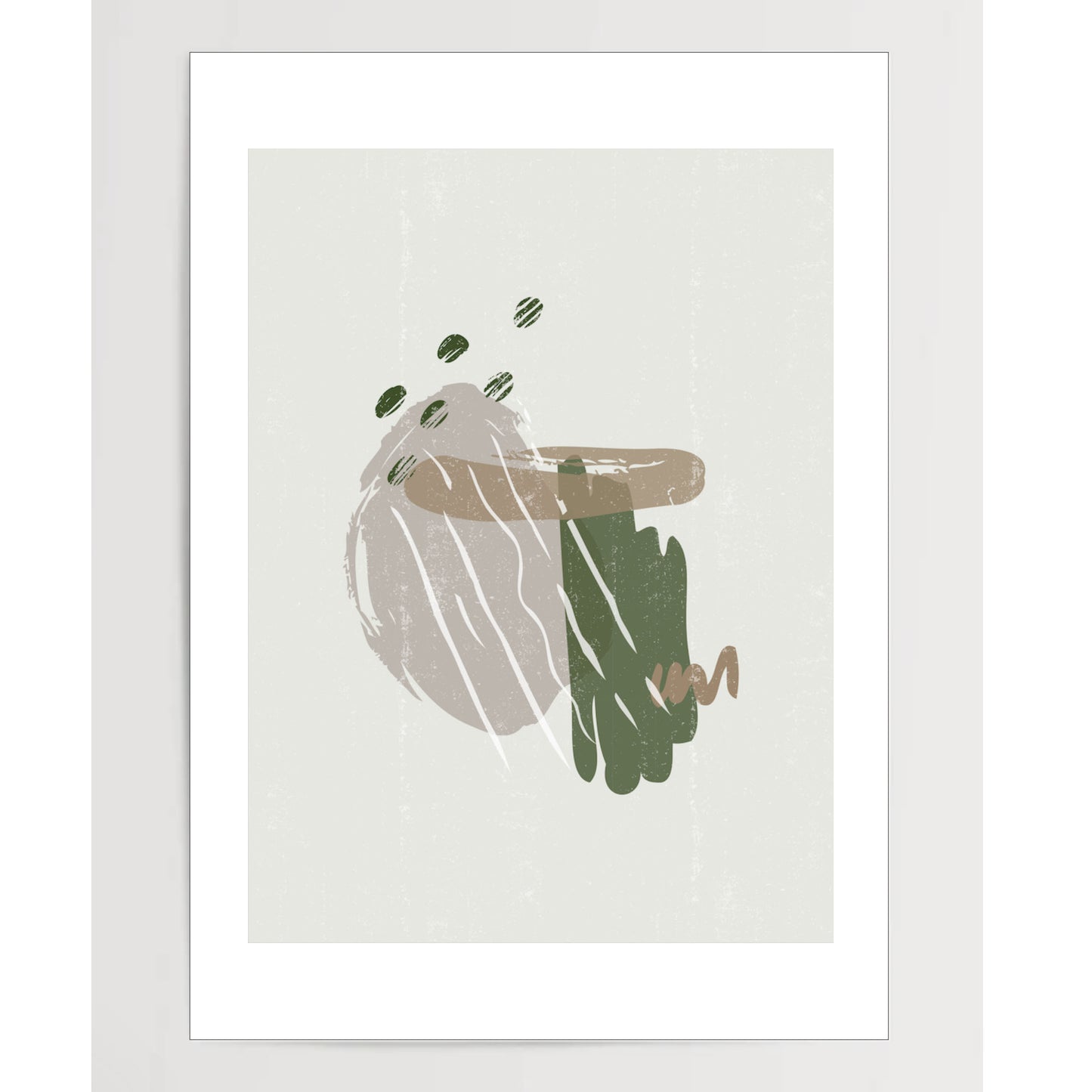 Abstract vintage print boho minimalist wall art