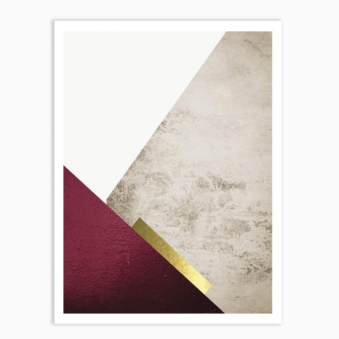 Beige Burgundy Mountains 3