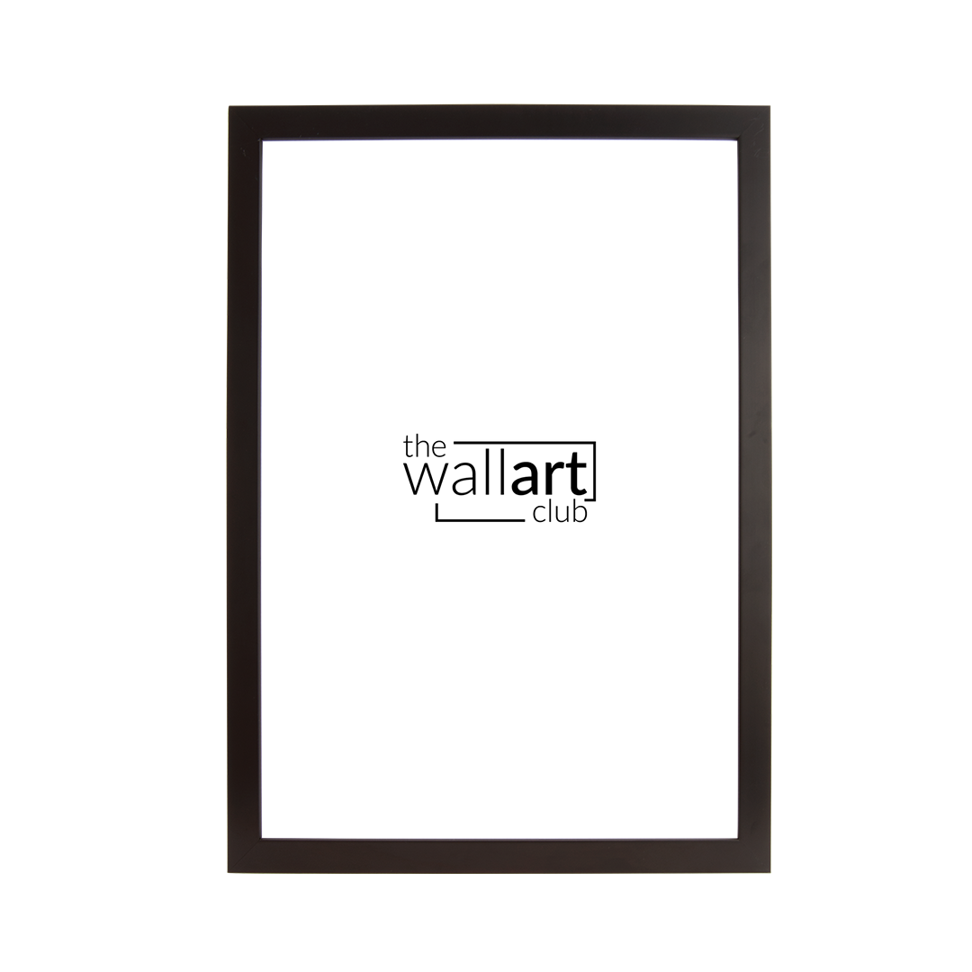 8 Piece Black Wooden Picture Frame Set, 2x A2, 4 x A3 frame & 2 x A4 frames