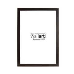 8 Piece Black Wooden Picture Frame Set, 2x A2, 4 x A3 frame & 2 x A4 frames