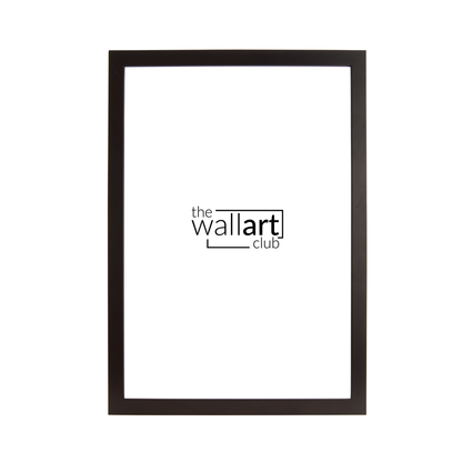 8 Piece Black Wooden Picture Frame Set, 2x A2, 4 x A3 frame & 2 x A4 frames