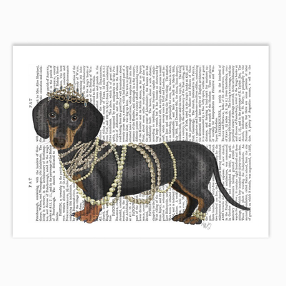 Dachshund and Pearls