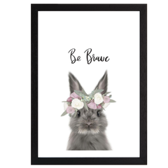 Floral Bunny Be Brave