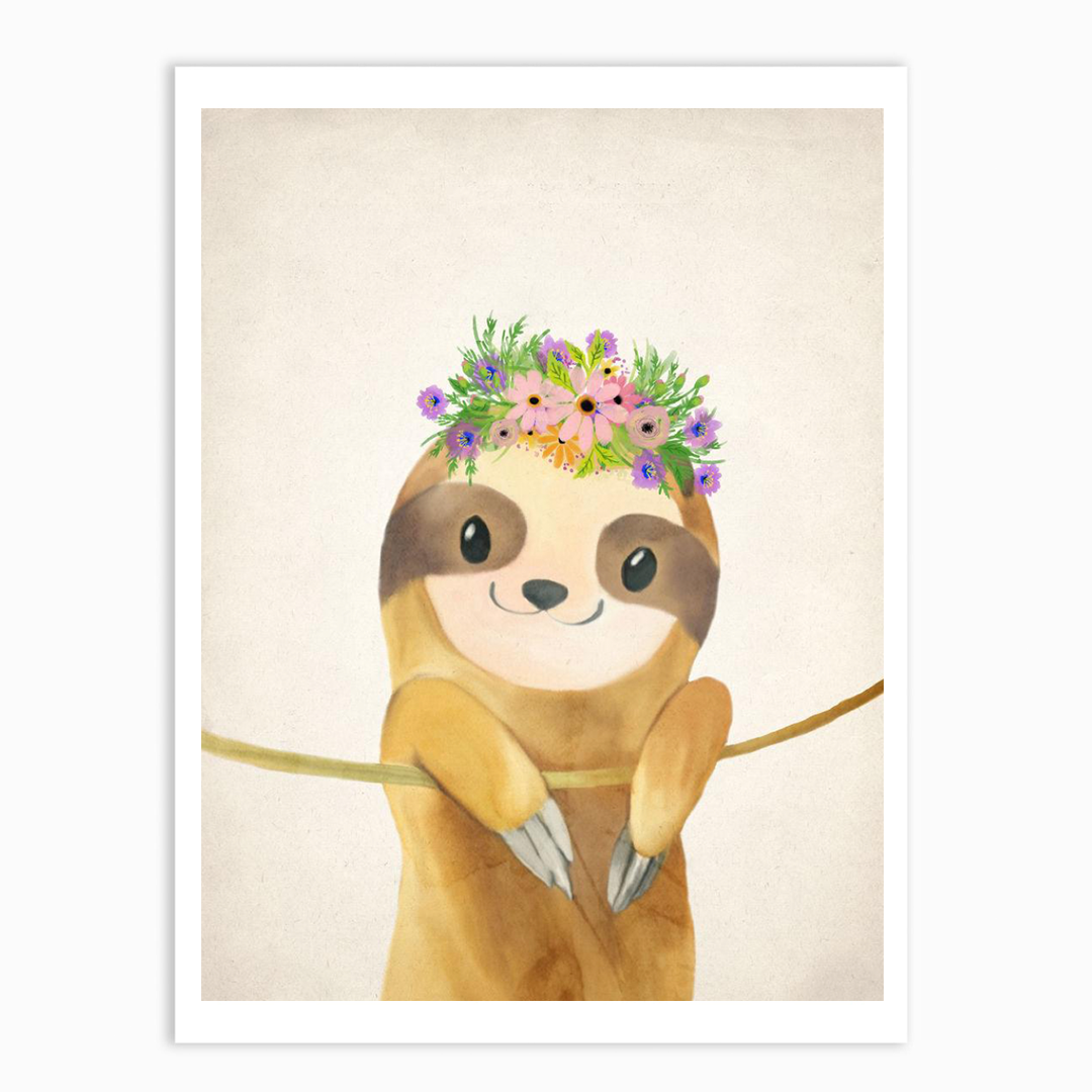 Floral Sloth 1 & 2 set
