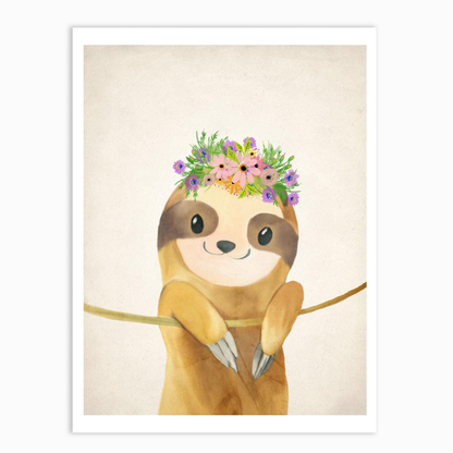 Floral Sloth 1 & 2 set