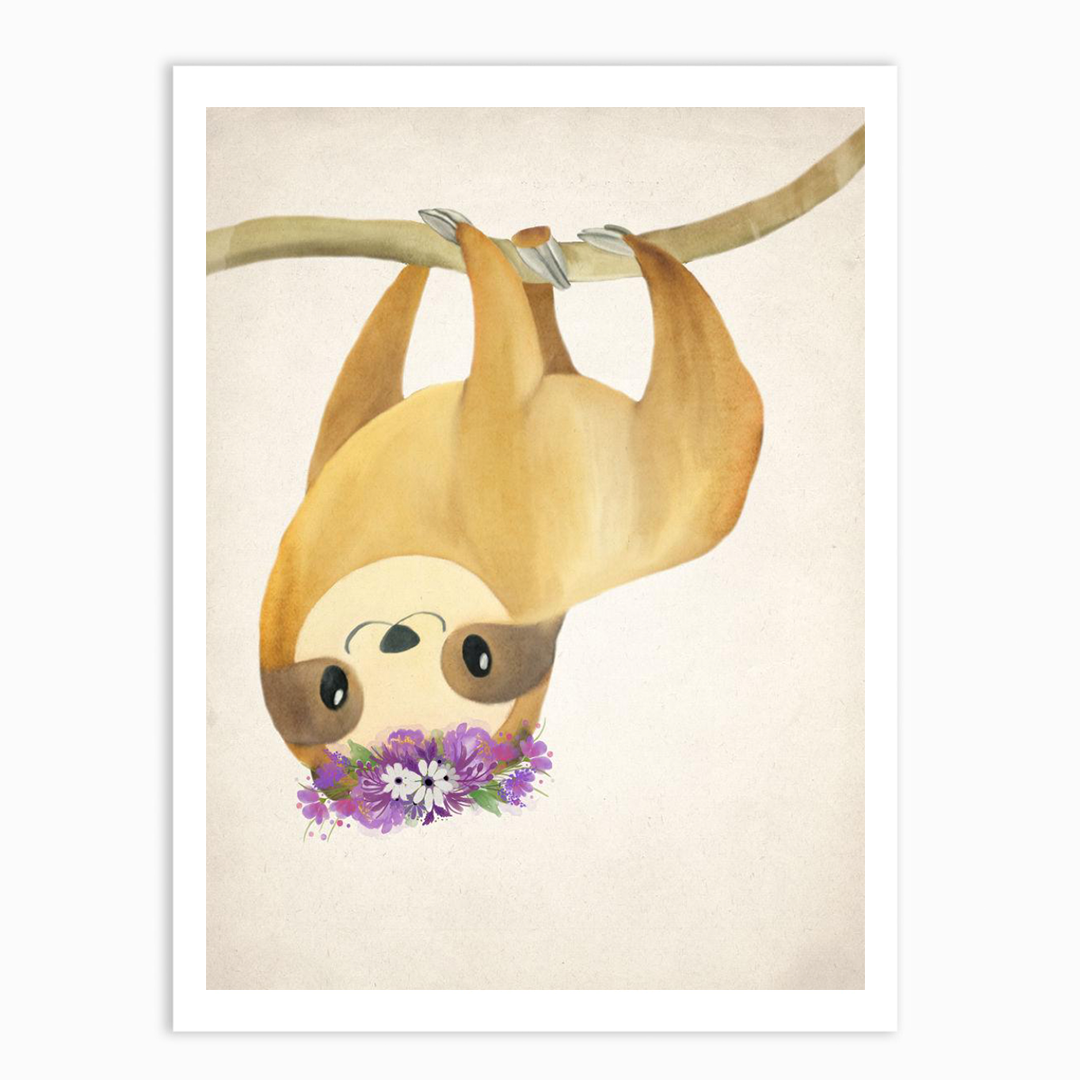 Floral Sloth 1 & 2 set