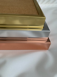 Thin Gold frame with thick white mount