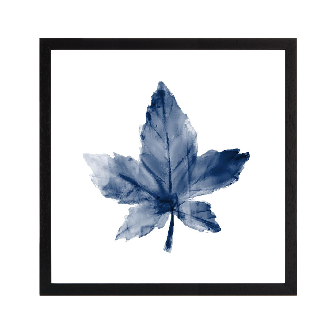 Navy Leaf Print 1