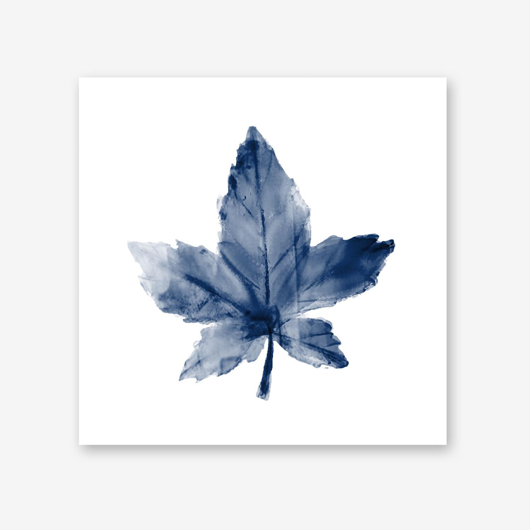 Navy Leaf Print 1