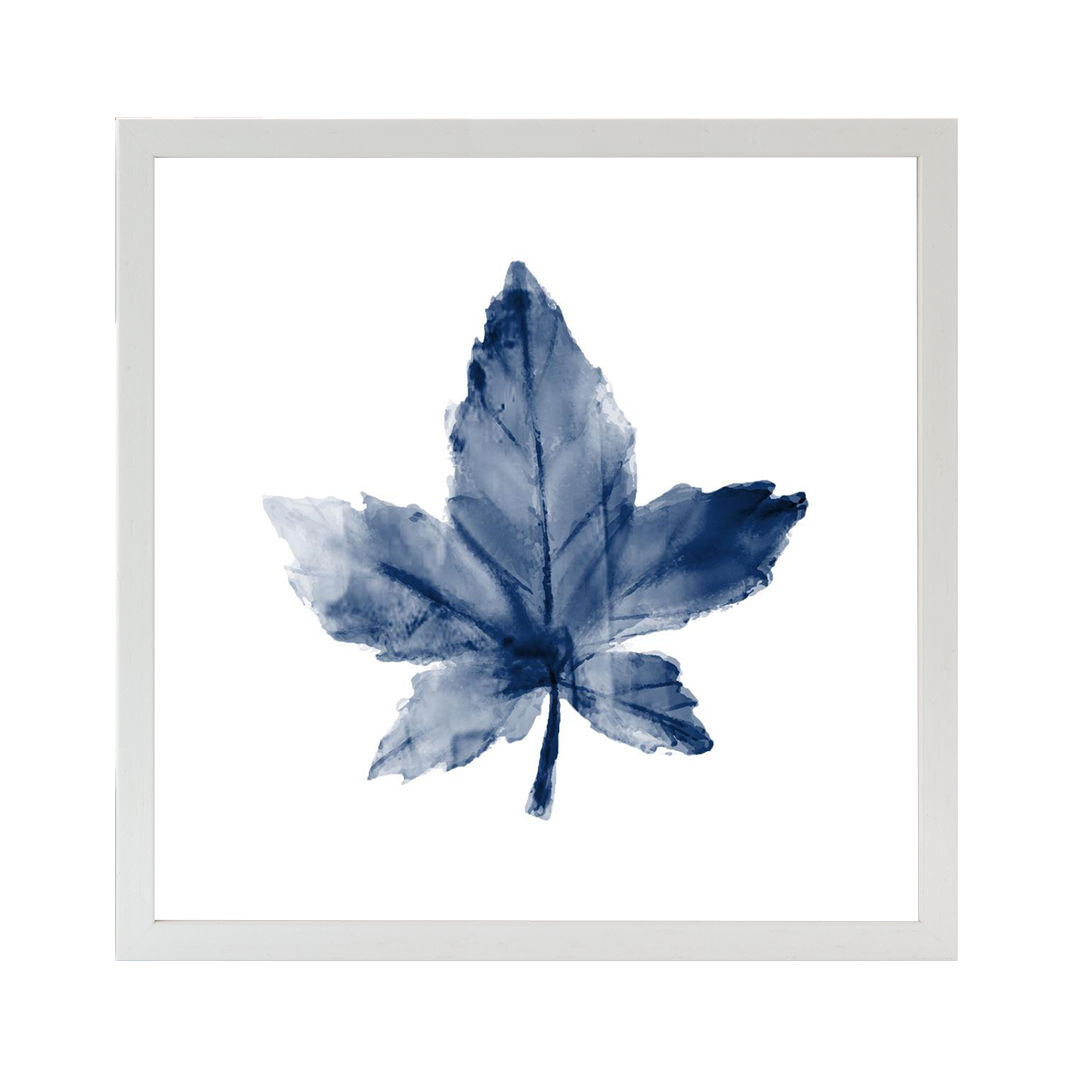 Navy Leaf Print 1