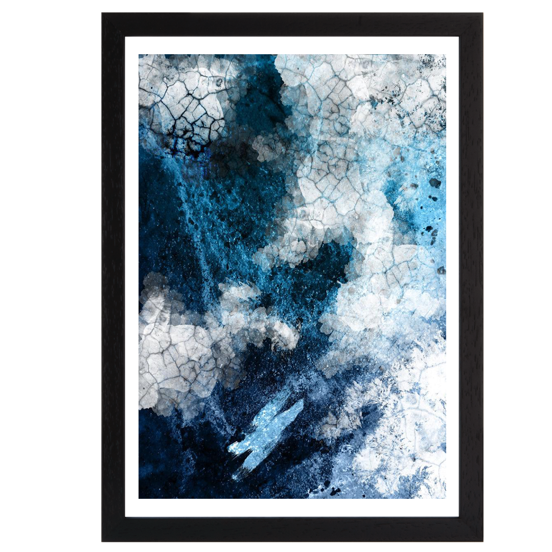 Navy White Abstract