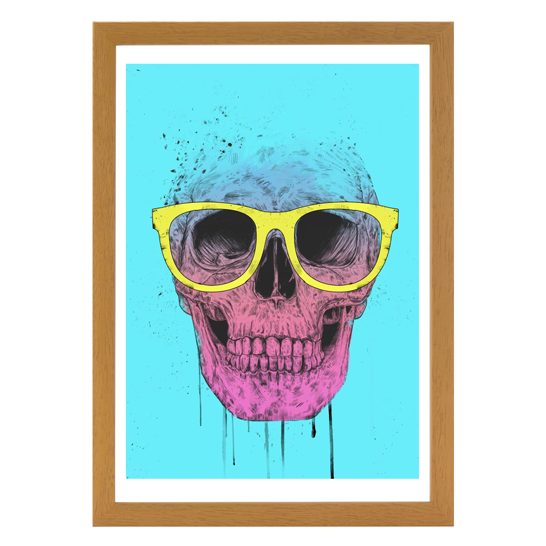 Pop Art Skull With Glasses