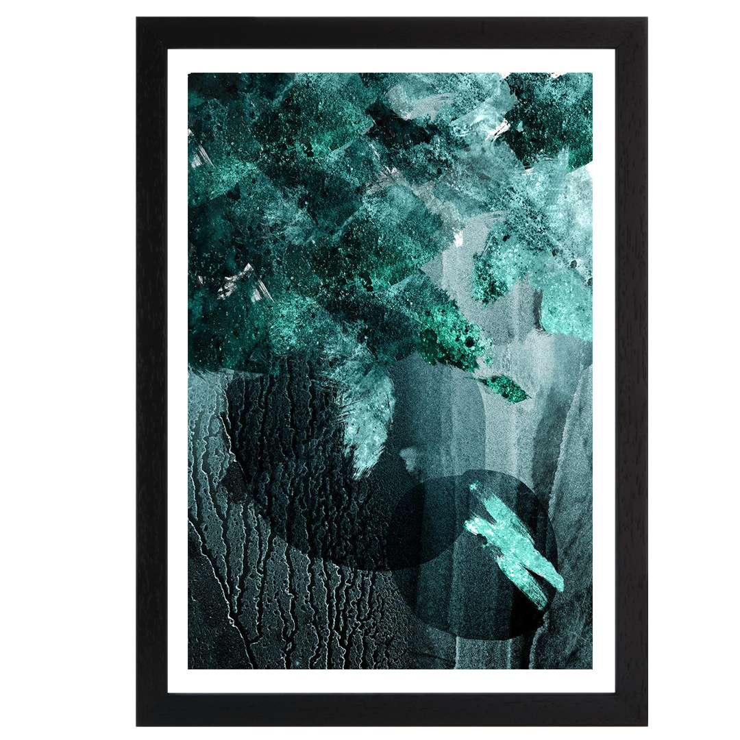 Teal Abstract A