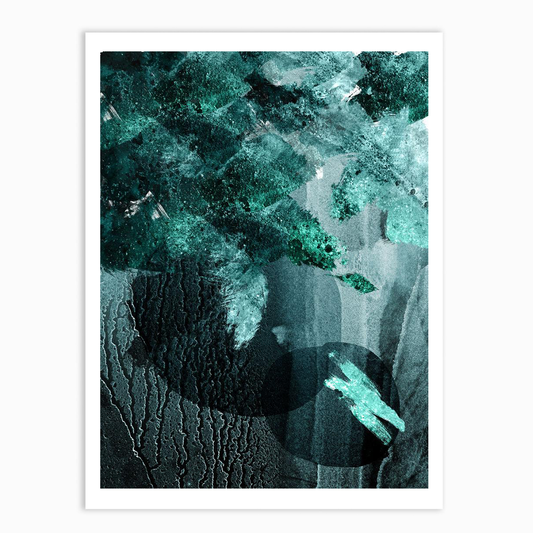 Teal Abstract A