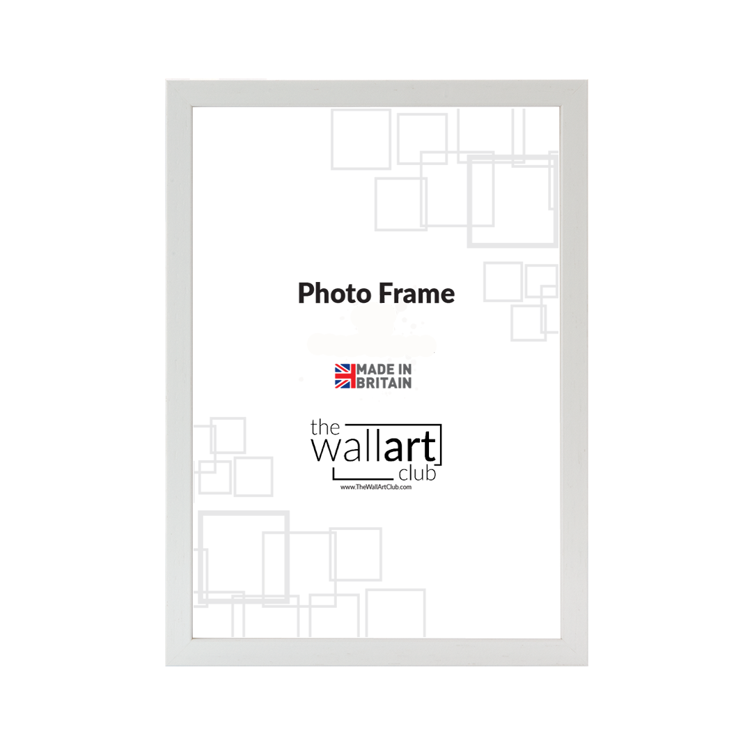 4 Piece White Wooden Picture Frame Set, 1 x A3 frame, 2 x A4 frames & 1 x A5 frame