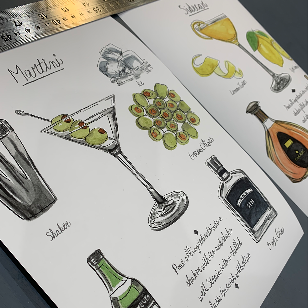 Classic Cocktails - Martini & Sidecar set