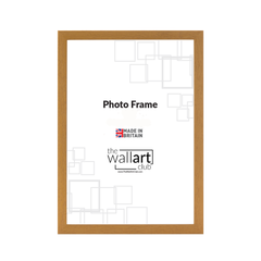 6 Piece Oak Wooden Picture Frame Set, 2 x A3 frame, 2 x A4 frames & 2 x A5 frame
