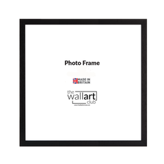 Black wooden square frame gallery wall bundle - 9 frames x50cmx50cm
