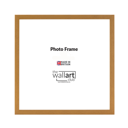 Oak wooden square frame gallery wall bundle - 6 frames